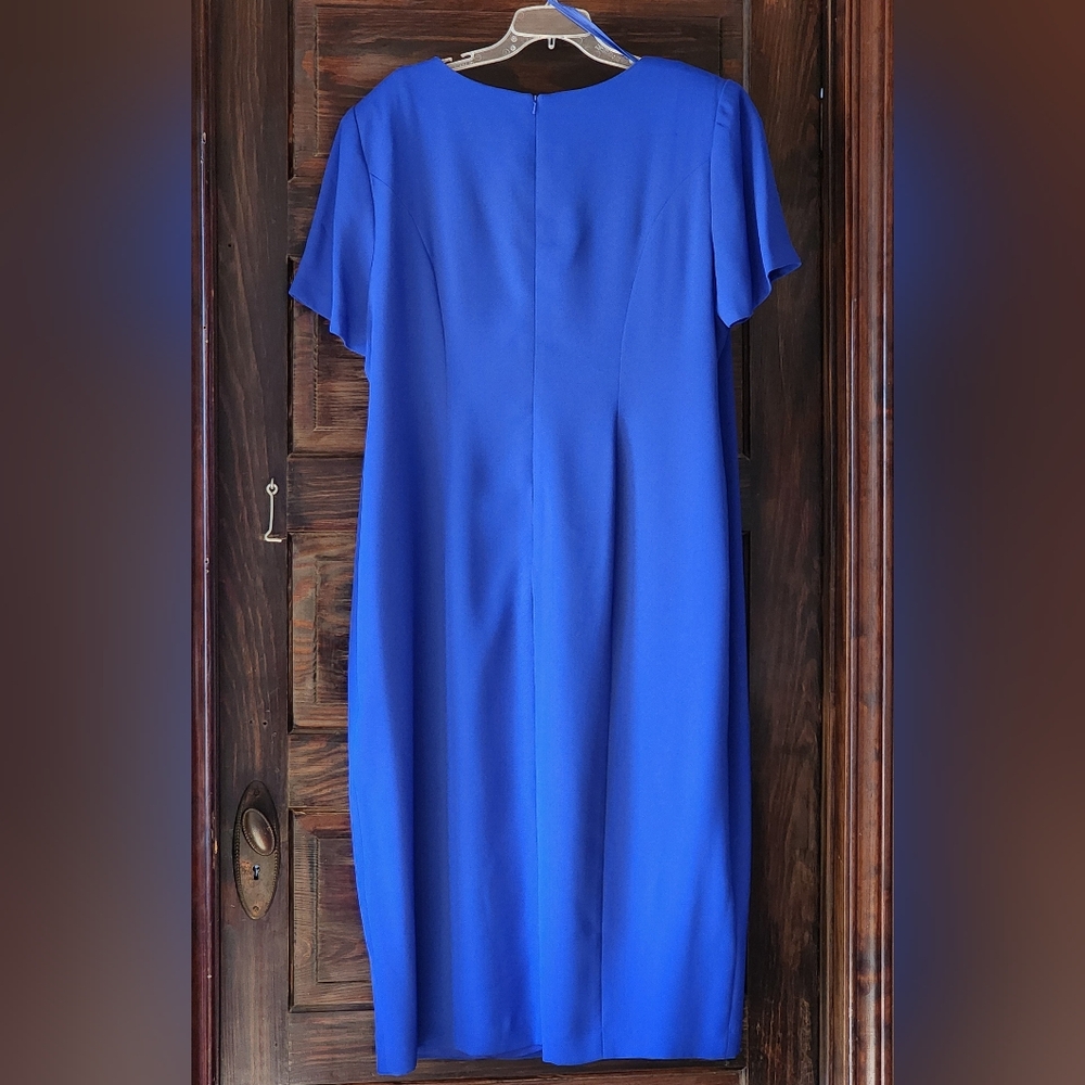 Vintage Maggy London Royal Blue Maxi Dress Plus Size 20 - Picture 6 of 12